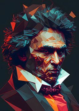 Beethoven Pianist Low Poly by WpapArtist WPAP Artist