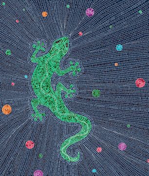 Gecko Mosaic by Richard Laschon