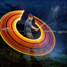 Lightpainting golf sport by Liesbeth van Asselt