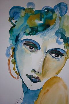 Portret of a woman 1 van ArtBoxi