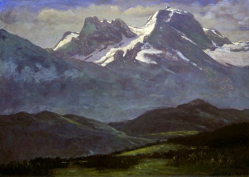 Albert Bierstadt, Zomersneeuw op de toppen of met sneeuw bedekte bergen