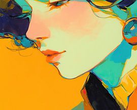 Modernes Porträt von Blickfänger Gemälde