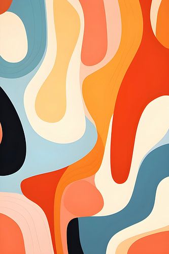 Bunte Wirbel und Linien