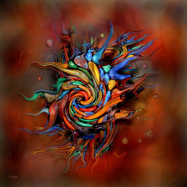 Abstracte kleurrijke kunst van Stefan teddynash