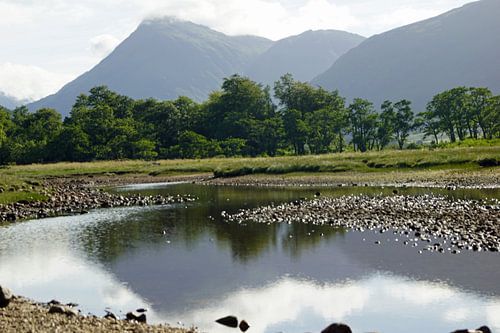 Colourful Glen Etive in Scotland.