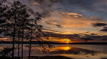 Zonsondergang | Reisfotografie | Zweden van Sanne van Duijnhoven