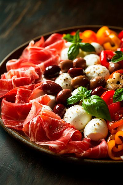 Antipasti Platte von Poster Art Shop