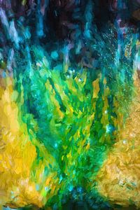 Groen over geel, onder blauw.