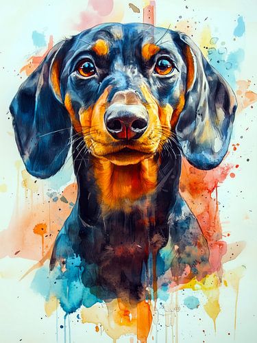 Teckel hond dierenkunst #hond