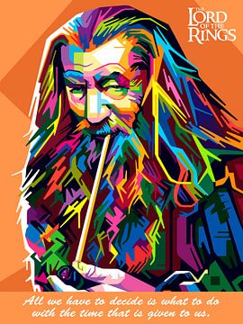 Pop Art Gandalf - The Lord of the Rings von Doesburg Design