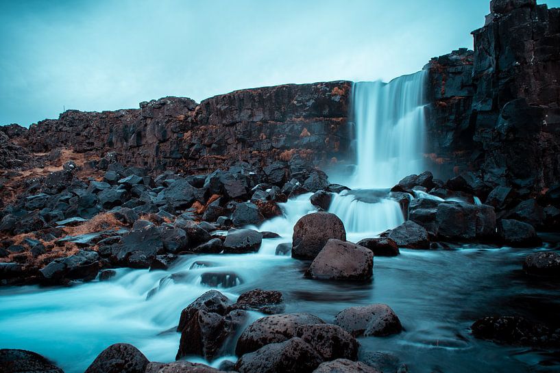 Waterval IJsland van Daan Nieuwland