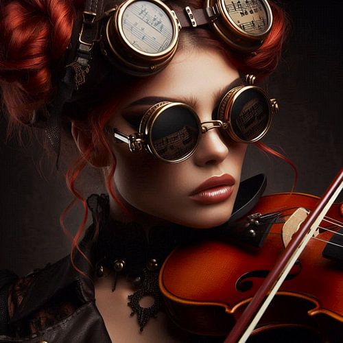 bril met muzieknoten