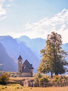 Stone church in Theth Albania by Romy Oomen