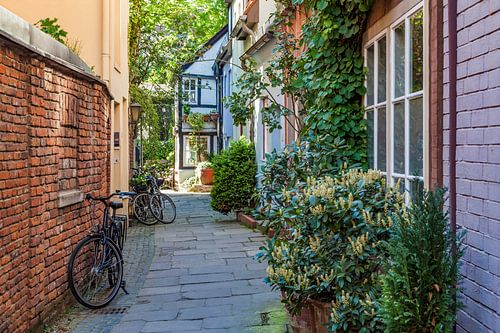Schnoorviertel in de oude binnenstad van Bremen