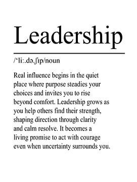 Leadership Definition – Weiß von WordsThatInspire