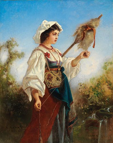 Anton Romako, vieille fille romaine