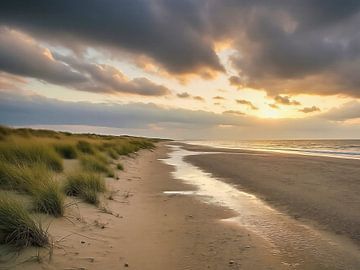 De kust bij de Waddeneilanden van The Photo Artist