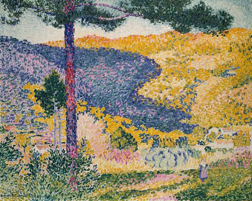 Dal met sparren (Schaduw op de berg), Henri-Edmond Cross