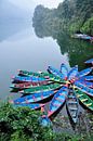 Canoes in Pokhara, Nepal by Herman Coumans thumbnail