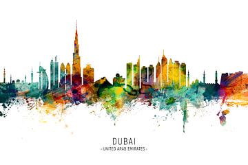 Dubai UAE Skyline by Michael Tompsett