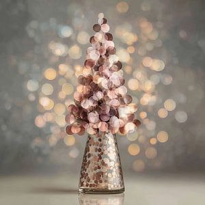 Funkelnder Weihnachtsbaum mit warmen Farben