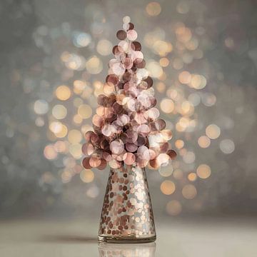 Arbre de Noël étincelant aux couleurs chaudes