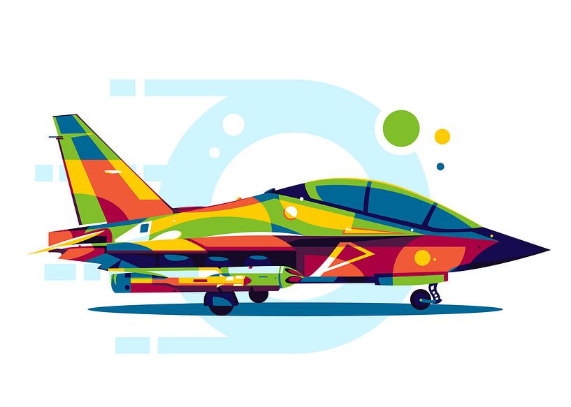 Yak-130 Mitten in Pop Art van Lintang Wicaksono