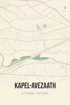 Vintage landkaart van Kapel-Avezaath (Gelderland) van Rezona