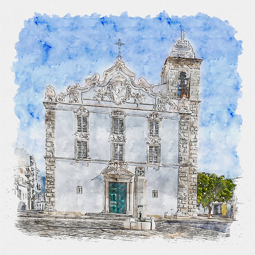 Église paroissiale de Notre-Dame du Rosaire à Olhão (art)