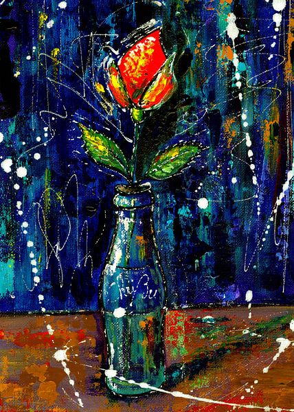 Liebesknopf in einer Flasche von Christel De Buyser