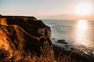 The coast of France with sunset by Lindy Schenk-Smit