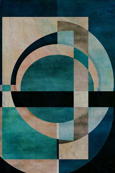 Mid Century Geographic Figures nr VIII by Jan Keteleer (JanKé): A Journey Beyond the Canvas