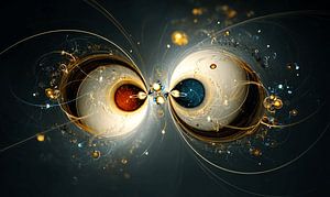 Kollision der Welten | kosmisch inspirierte Wanddekoration