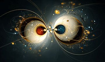 Botsing van Werelden | kosmisch geïnspireerde wanddecoratie van Karina Brouwer