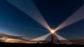Westhoofd lighthouse at night