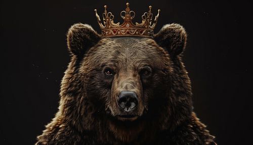 Beer met kroon panorama