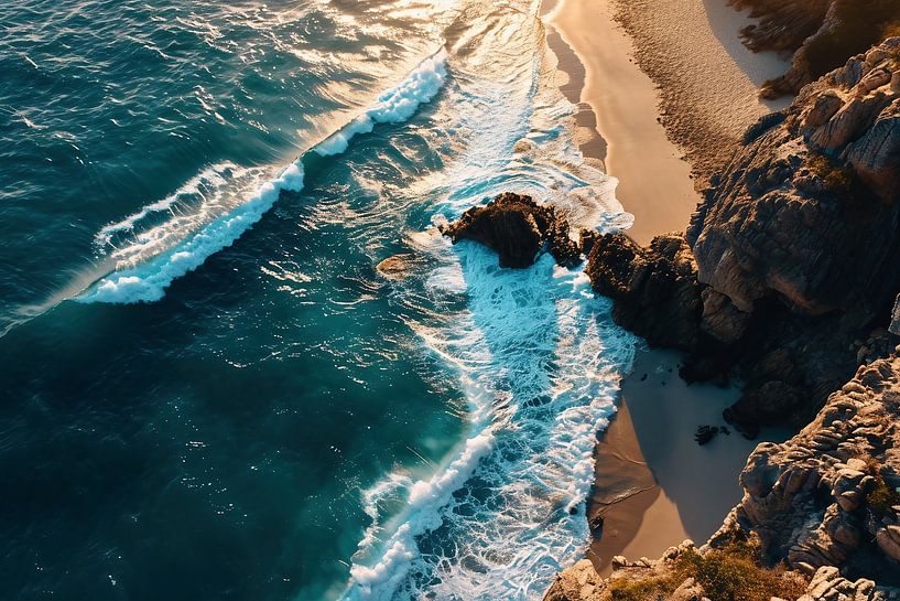 Op weg langs de zee van fernlichtsicht