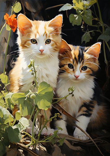 Poster chat impression d'art par Niklas Maximilian