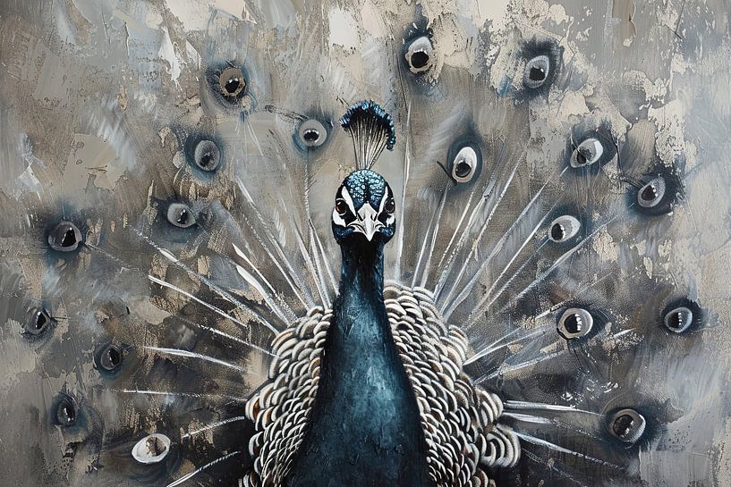 Blue peacock by Poster Art Shop