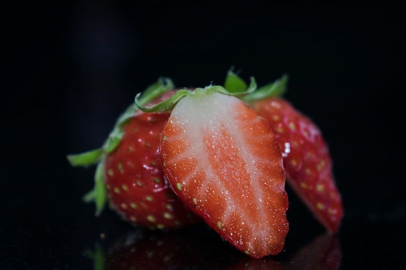 Gesneden aardbei von Kim de Been