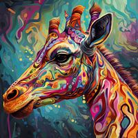 Psychedelic art Giraffe