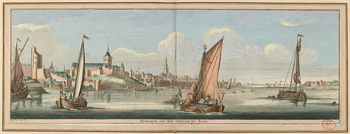 Gezicht op Nijmegen vanuit het oosten, Jan Ruyter