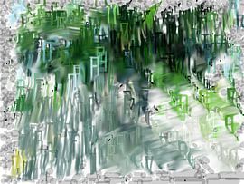 Letters abstract groen blauw sur Ready Or Not