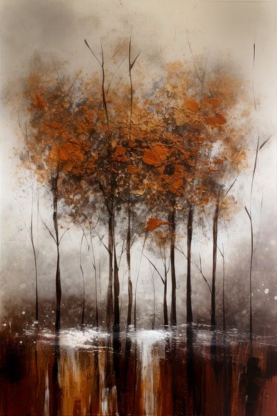 Abstract Brown Forest by Preet Lambon