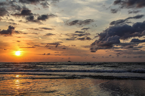 Setting sun