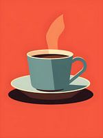 Abstract kopje koffie V6