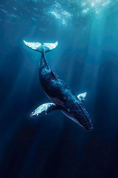 Bultruggen / Walvissen in de oceaan van PixelPrestige