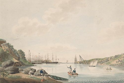 Gezicht op de haven van Curaçao, Reinier Frederik baron van Raders