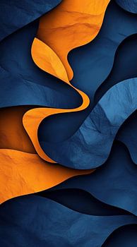 dark blue and orange