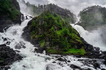 Låtefossen Wasserfall Norwegen von Achim Thomae Photography